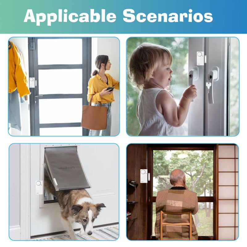 HENDUN Wireless Remote Door Alarm When Opened, Windows Open Alarms, Magnetic Security Sensor, Pool Safety for Kids, Alzheimer's Care - Image 2